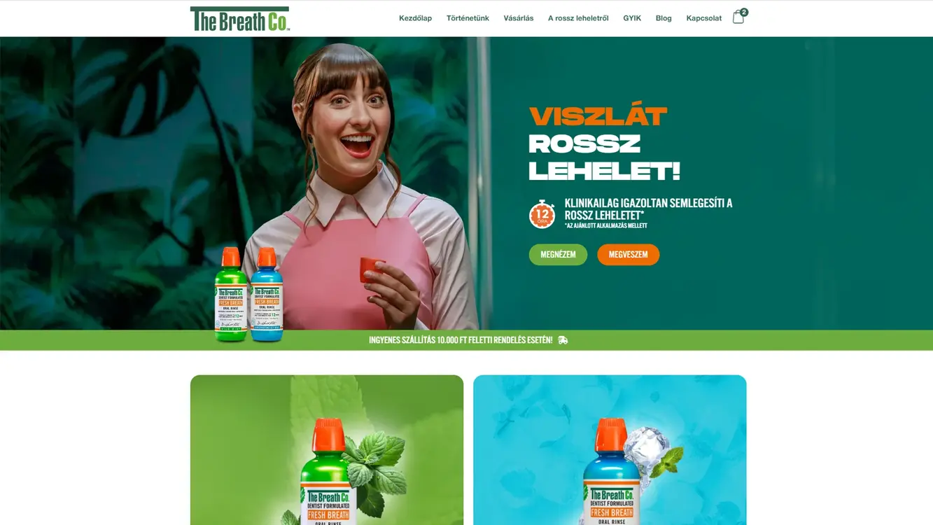 webáruház készítés thebreathco referencia